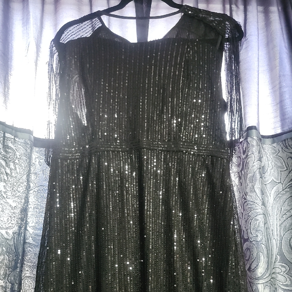 Black Sequin Dress